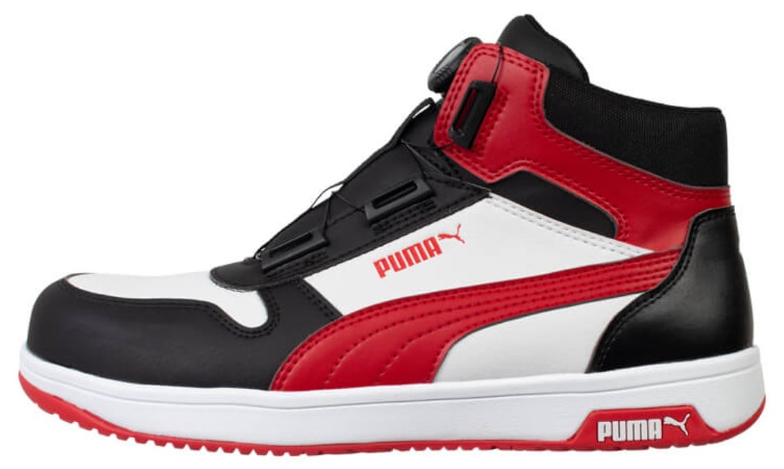 PUMA SAFETY(63.212)PUMA SAFETY 63.212 フロントコート ディスク・ミッド ブラック&ホワイト&レッド