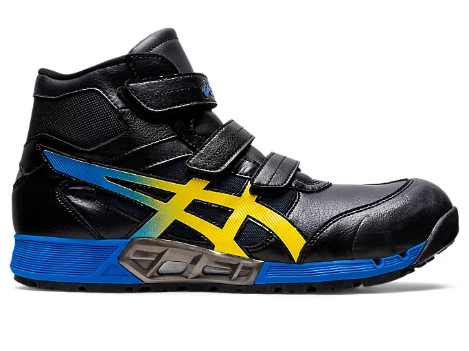 アシックス(1271A055) ウィンジョブ CP308 AC ブラック×ヴァイブラントイエロー