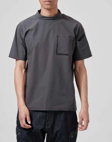 TSデザイン(83552)TSDELTAスウェットモックネックTシャツ