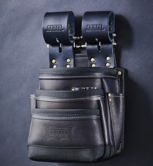 ニックス(KBB-301DDX)総ヌメ革使用3段腰袋(バリスティック補強仕上げ)