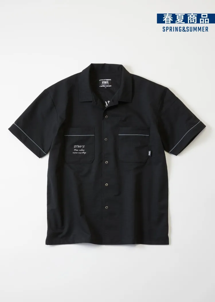 STUD'S(S2823)高通気 ストレッチワークシャツ 半袖シャツ
