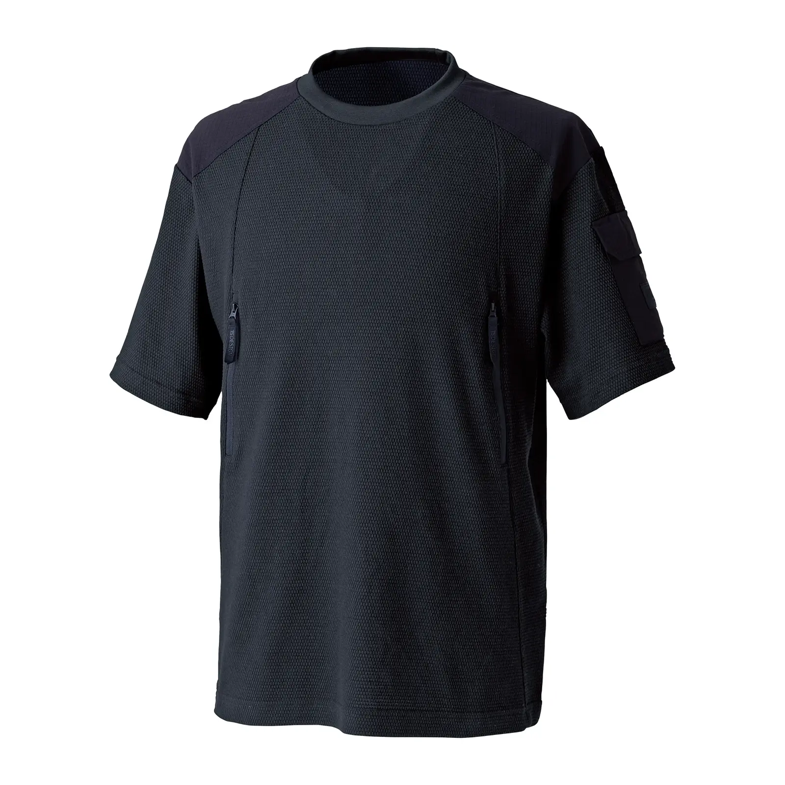 TSデザイン(5545)スラントジップショートスリーブTシャツ