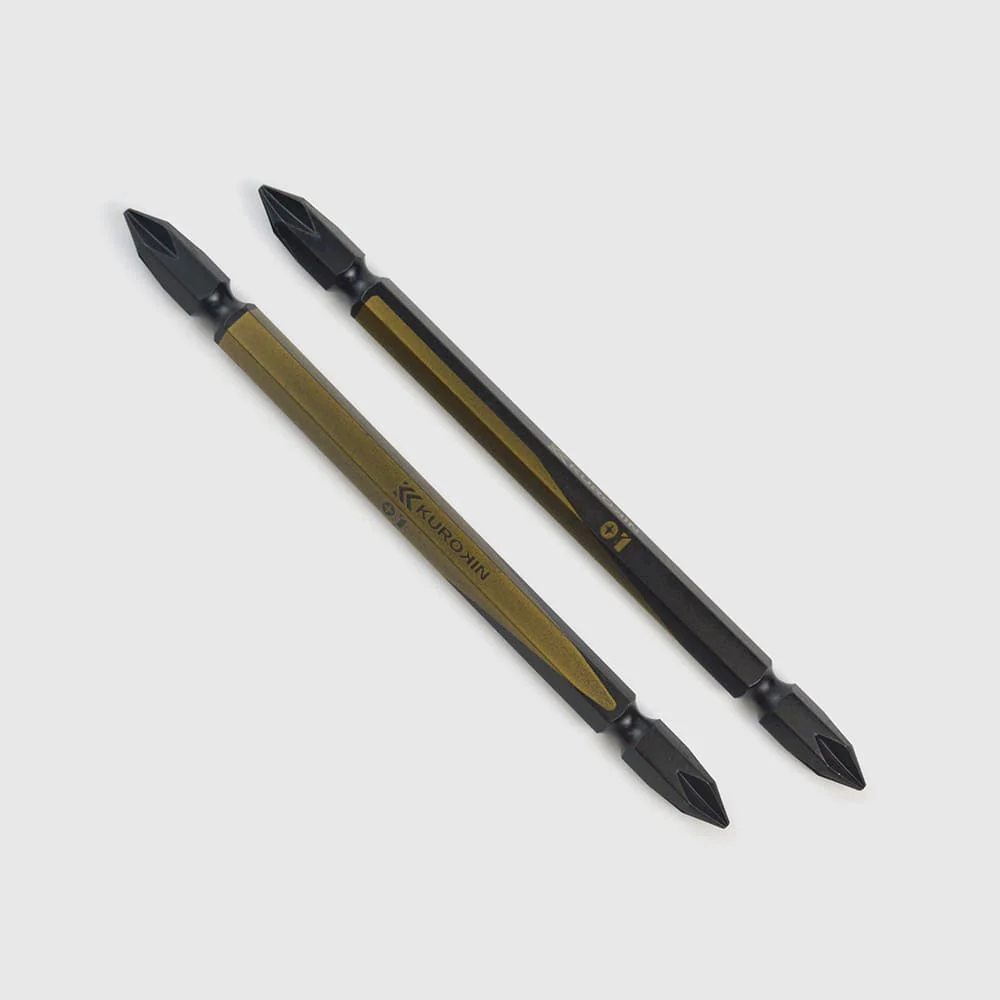 フジ矢(5102-110-BG) 両頭ビット(黒金・2本組)+1×110mm