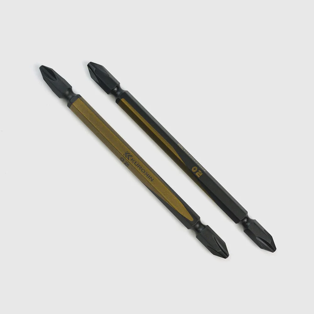 フジ矢(5202-110-BG) 両頭ビット(黒金・2本組)+2×110mm
