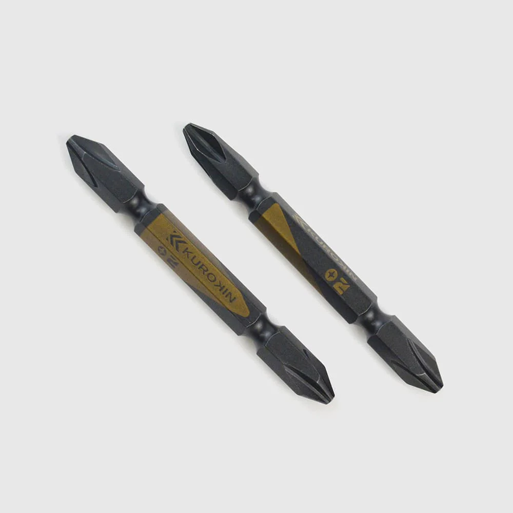 フジ矢(5202-65-BG) 両頭ビット(黒金・2本組)+2×65mm
