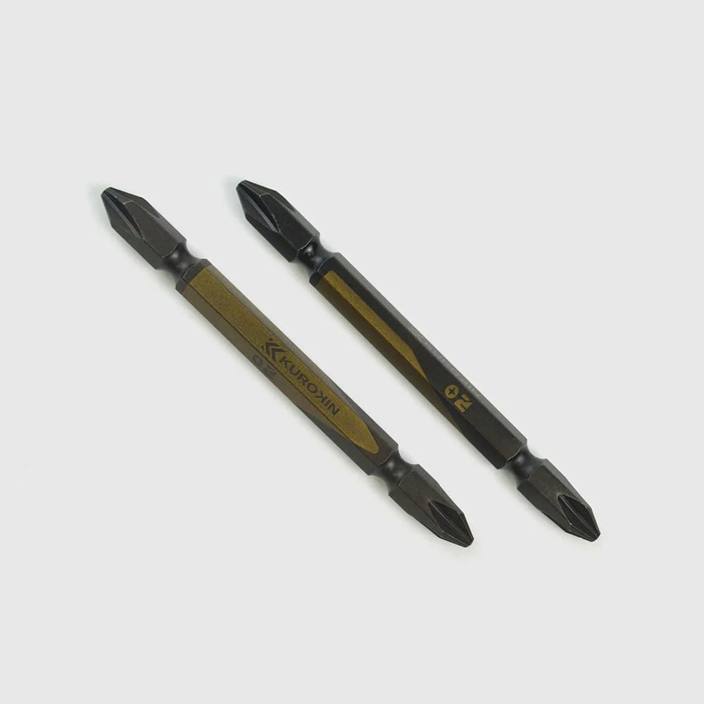 フジ矢(5202-82-BG) 両頭ビット(黒金・2本組)+2×82mm