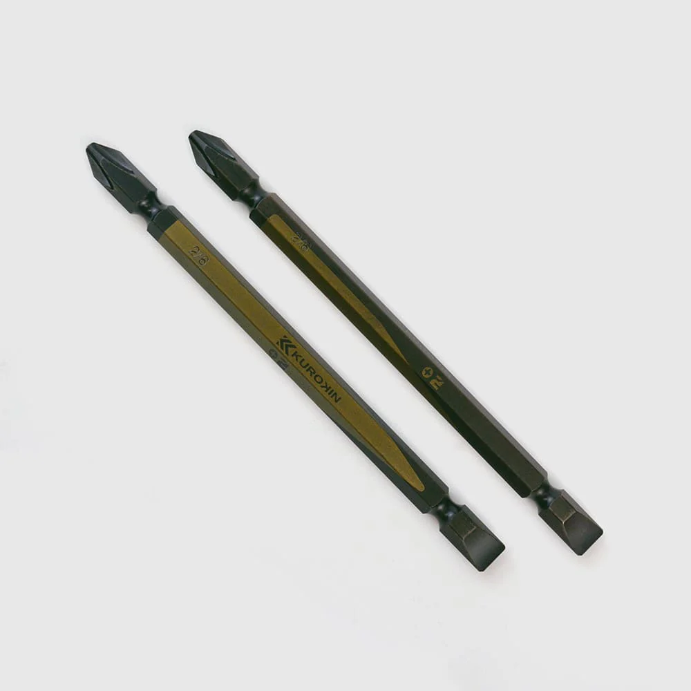 フジ矢(52602-110-BG) 両頭コンビビット(黒金・2本組)+2/-6×110mm