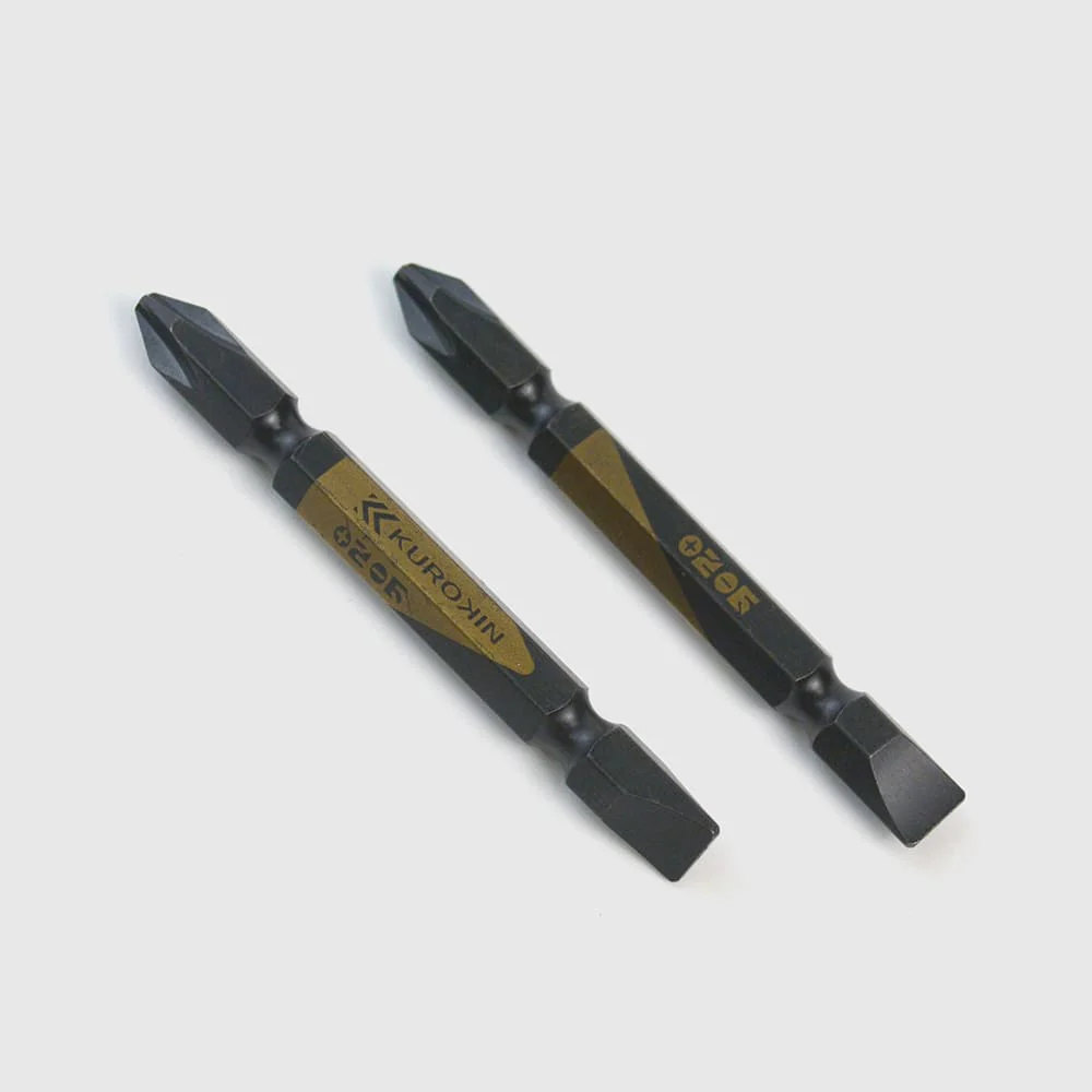 フジ矢(52602-65-BG) 両頭コンビビット(黒金・2本組)+2/-6×65mm