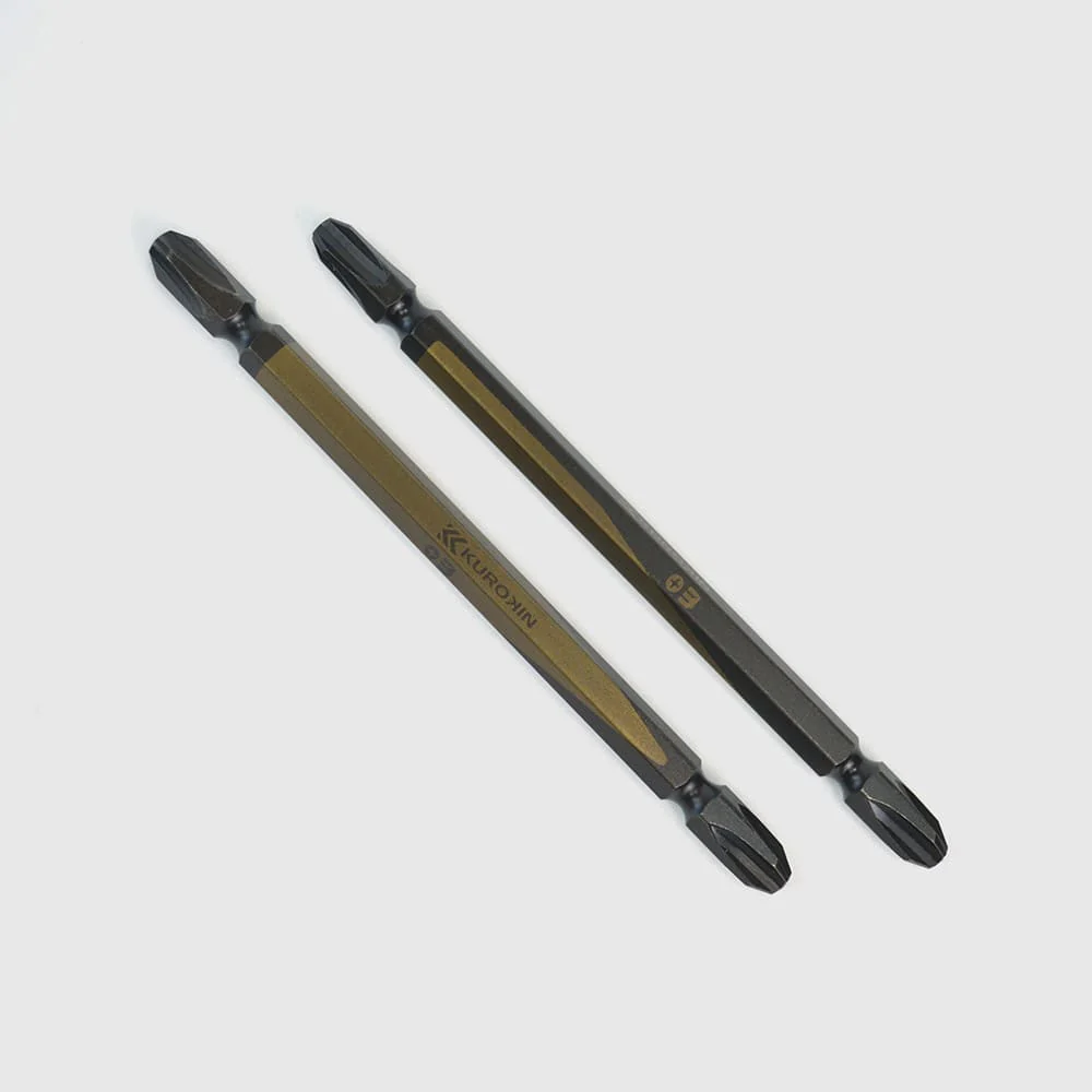 フジ矢(5302-110-BG) 両頭ビット(黒金・2本組)+3×110mm