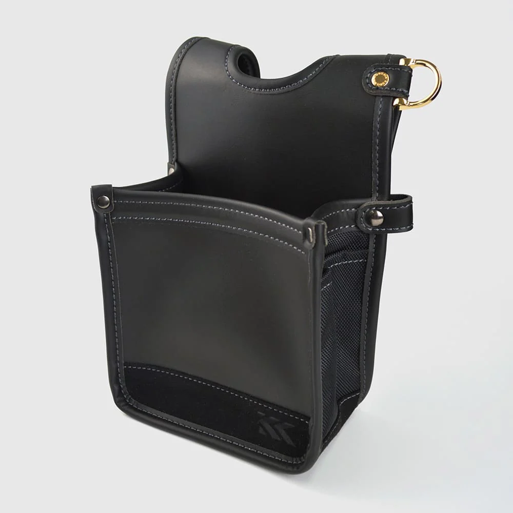 フジ矢(AB-41BG)建築薄型腰袋1段(黒金)LIGHT PU LEATHER SERIES