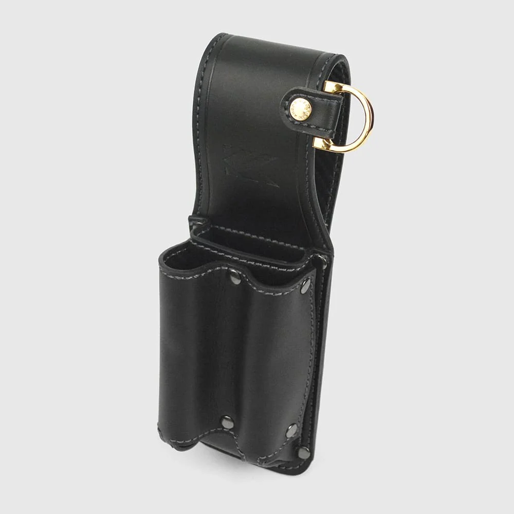 フジ矢(AH-13BG)カッターマーカー2段ホルダー(黒金)LIGHT PU LEATHER SERIES