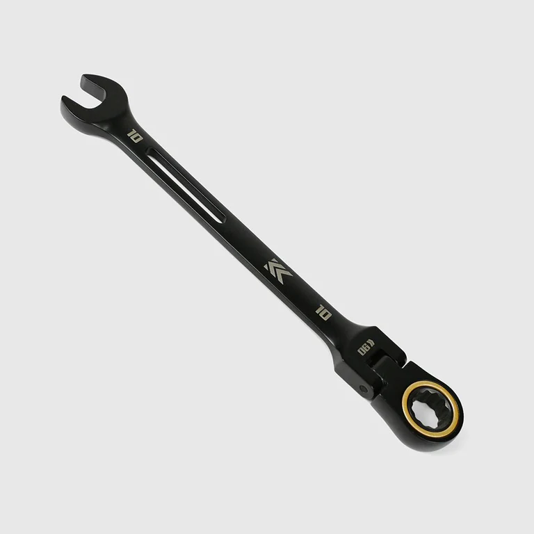 フジ矢(CWL-10-BG)首振りラチェットコンビネーションレンチ10mm 黒金