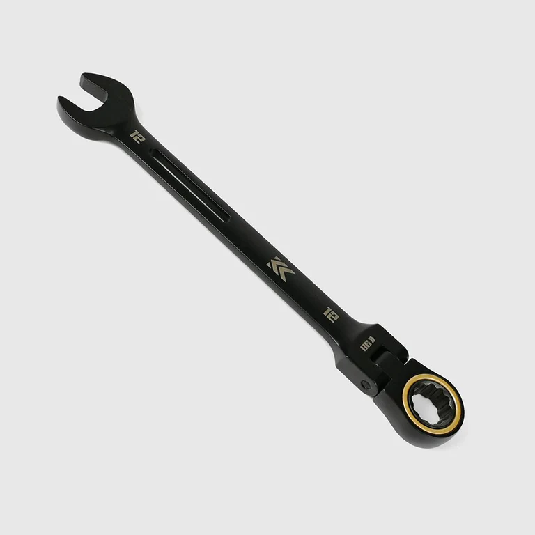 フジ矢(CWL-12-BG)首振りラチェットコンビネーションレンチ12mm 黒金