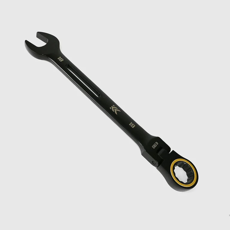 フジ矢(CWL-19-BG)首振りラチェットコンビネーションレンチ19mm 黒金