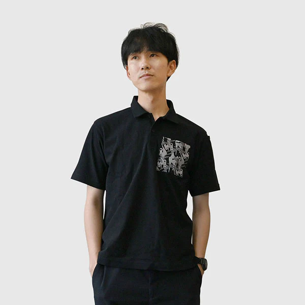 フジ矢(POLO-25-BG) パートナーショップ限定ポロシャツ(黒金)