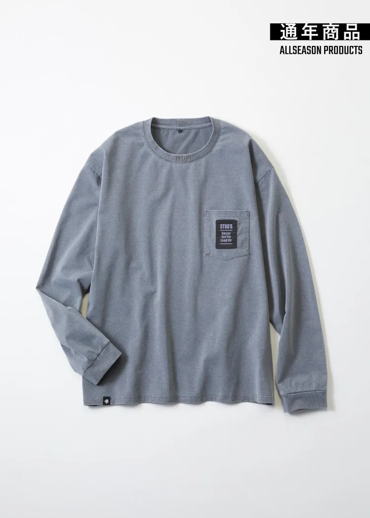 STUD'S(S2562-4)長袖Tシャツ(胸ポケット有)【限定】
