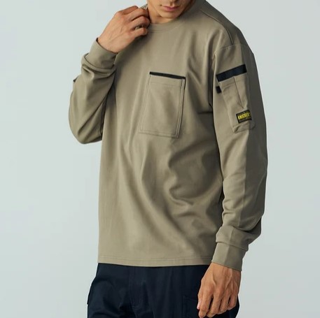TSデザイン(55350)ニッカーズドライワッフルロングスリーブＴシャツ