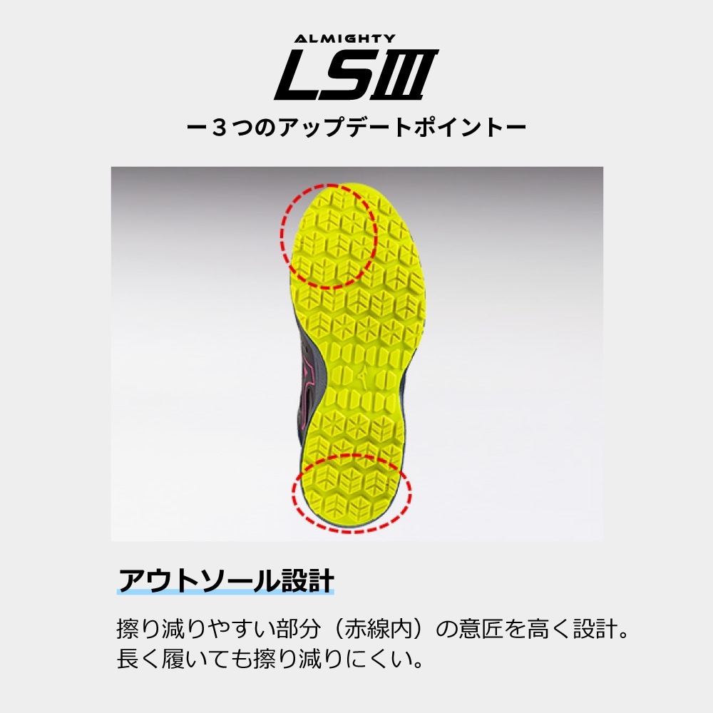 ミズノ(F1GA260714)ALMIGHTY LSIII74MBOA(限定品) オールマイティLSIII 74M BOA(ダイヤル/ミッドカット/ワーキング)
