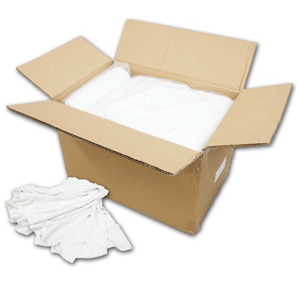 白タオルウエス(洗濯済み,リサイクル生地) 10kg/箱[2kg×5袋]