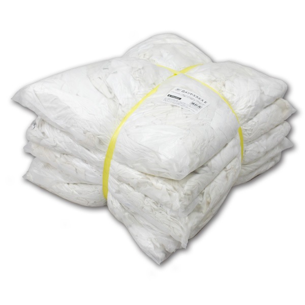 白メリヤスウエスエコノミー(リサイクル生地)　10kg梱包/2kg×5袋