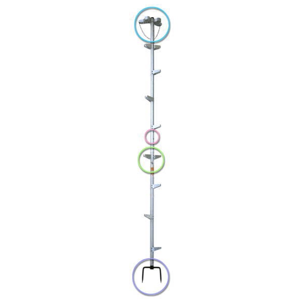 ロッキーラダー2 L.S型 2m×2(4m)枝打ちはしご (巴化成工業 ロッキーラダー2 L.S型 2m×2(4m)枝打ちはしご (巴化成工業