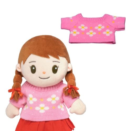 セーター（花・ピンク）