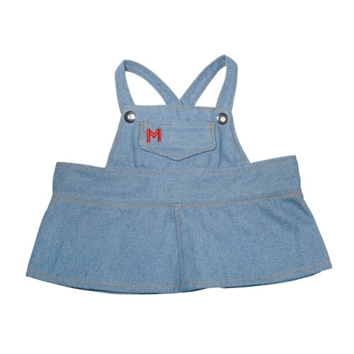 クミャちゃん と ウサクミャちゃん ジャンパースカート 水色 みーちゃんデニムジャンパースカート | お着替え・その他,おしゃべり