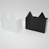 化粧コットン収納ケース：猫型