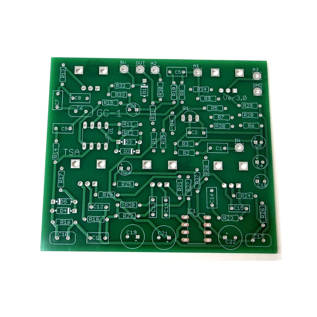 GC-1風 ギターエフェクター自作基板 オーバードライブ