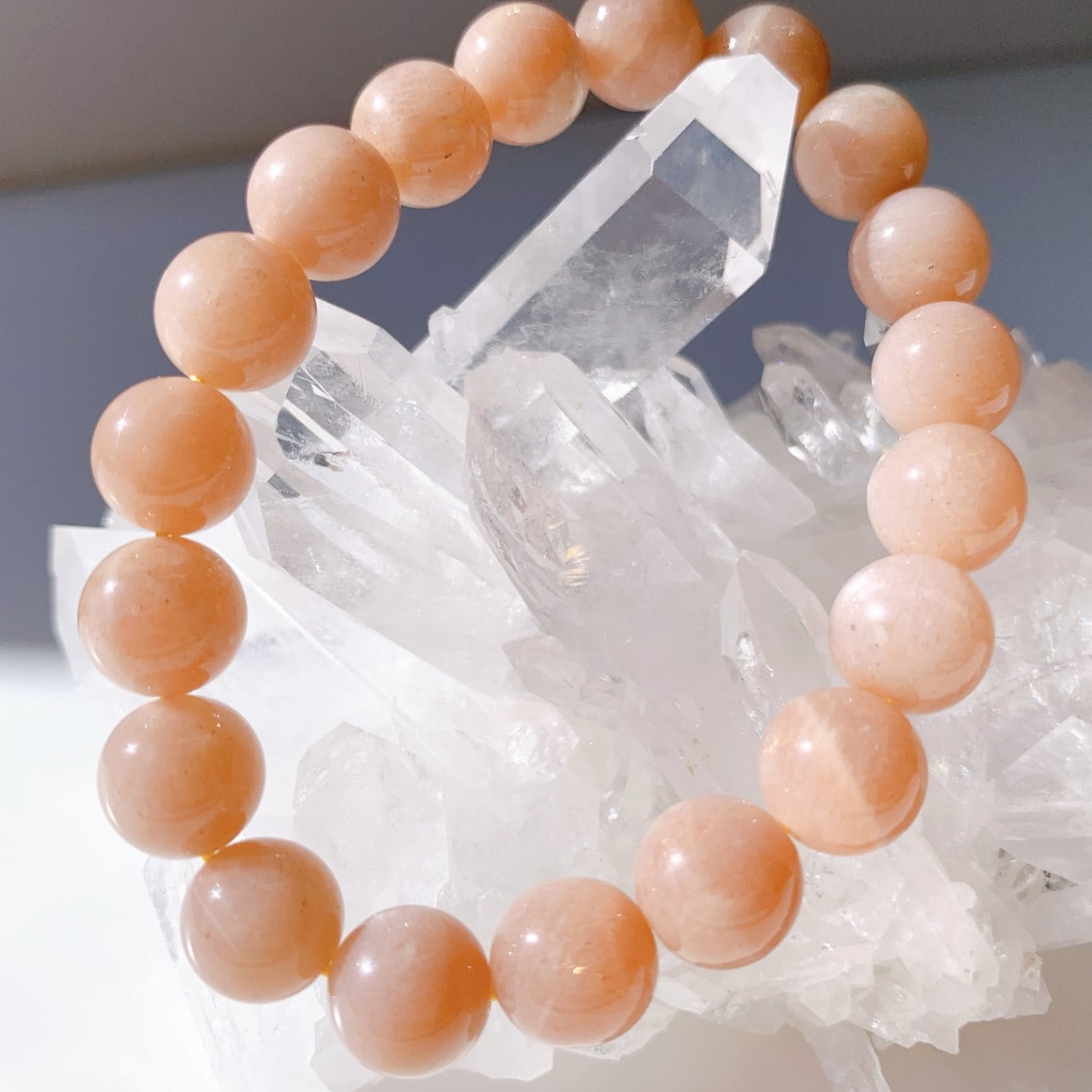 オレンジムーンストーン ブレスレット