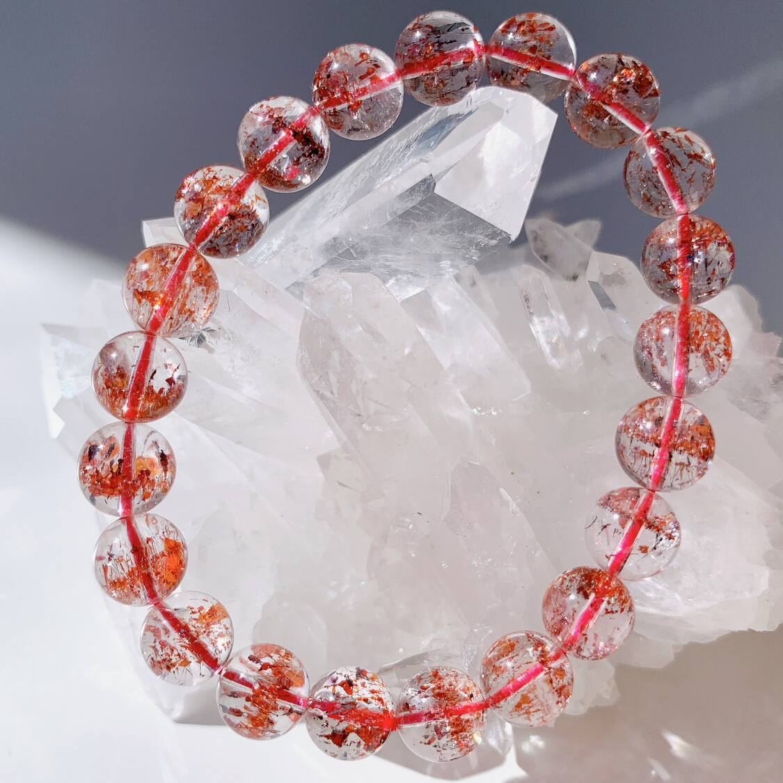 ファイアークォーツ（レピドクロサイト イン クォーツ） ブレスレット