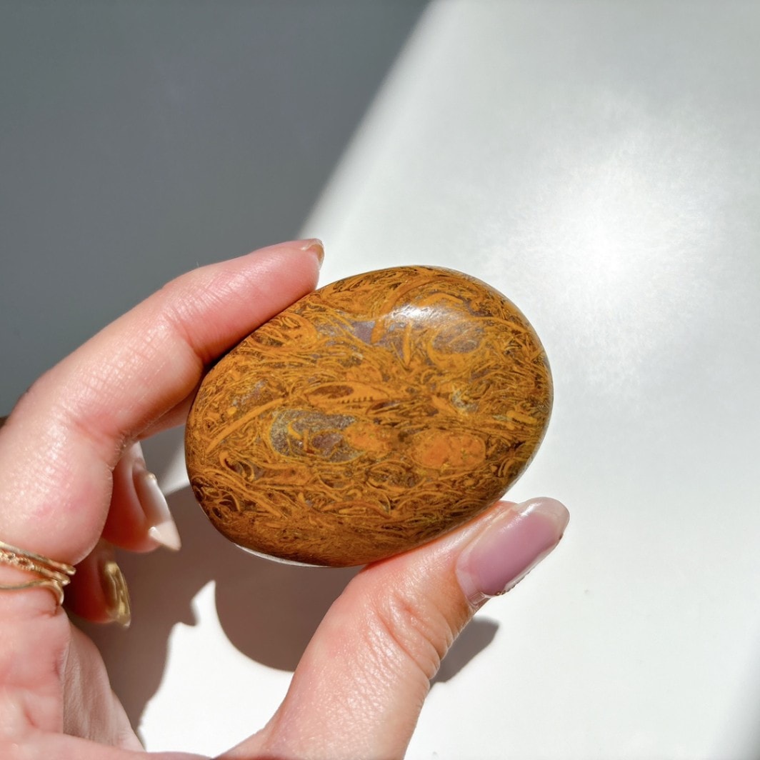 マリアムジャスパー にぎり石