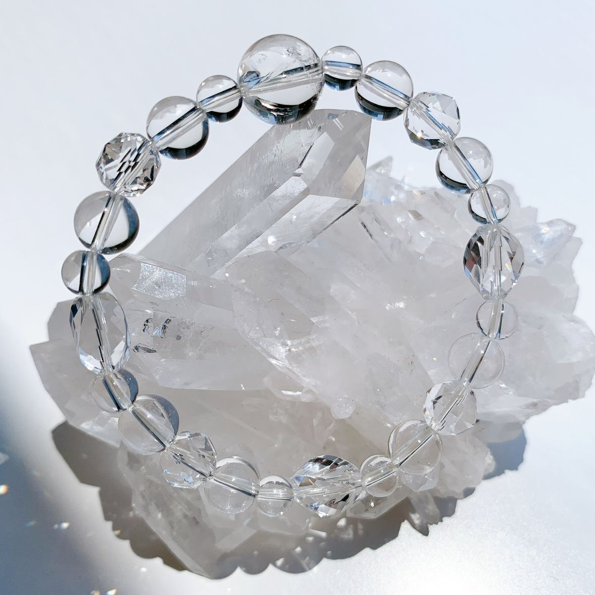 [75Y]アイリスクォーツ,水晶 ブレスレット