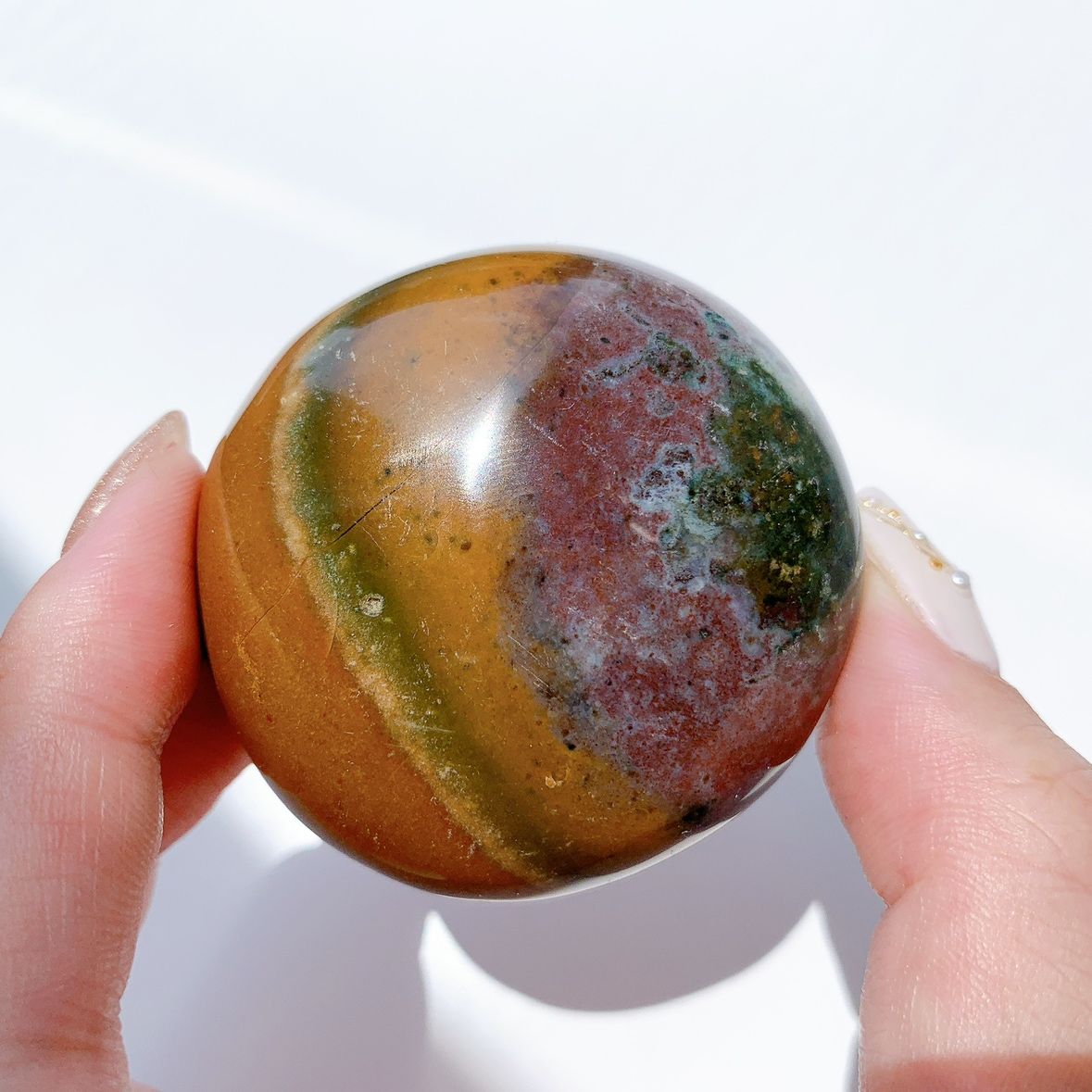 オーシャンジャスパー にぎり石