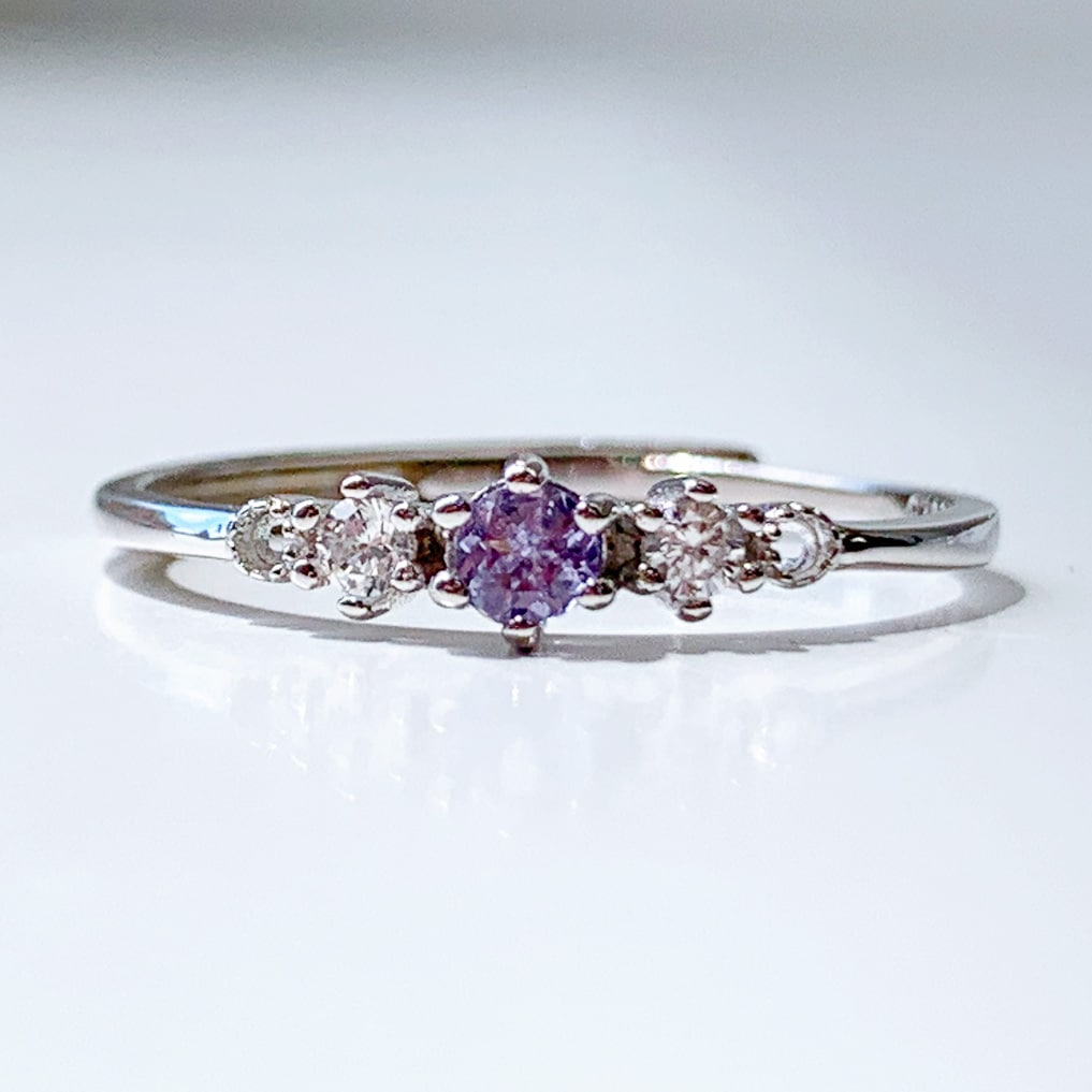 シルバーリング フリーサイズ タンザナイト