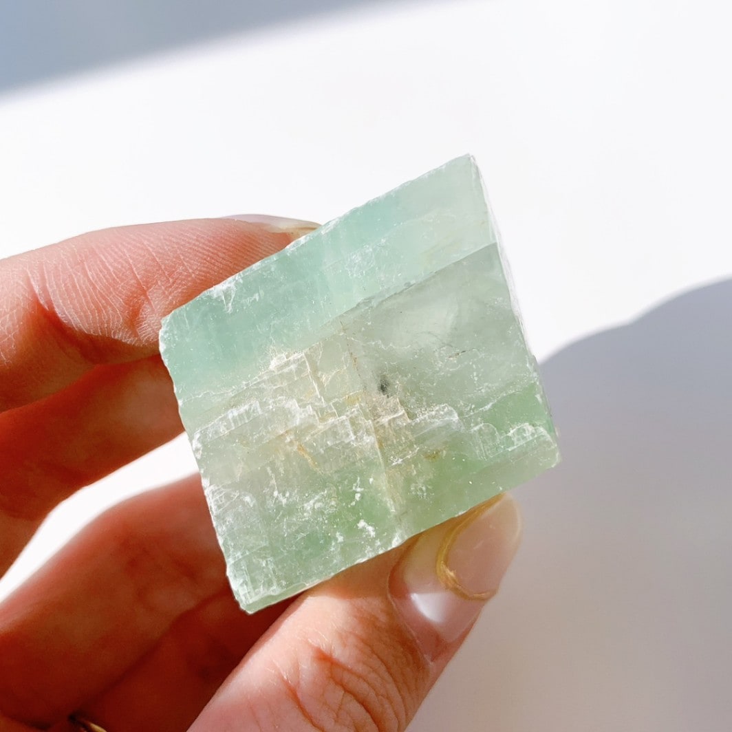 グリーンカルサイト原石ブロック