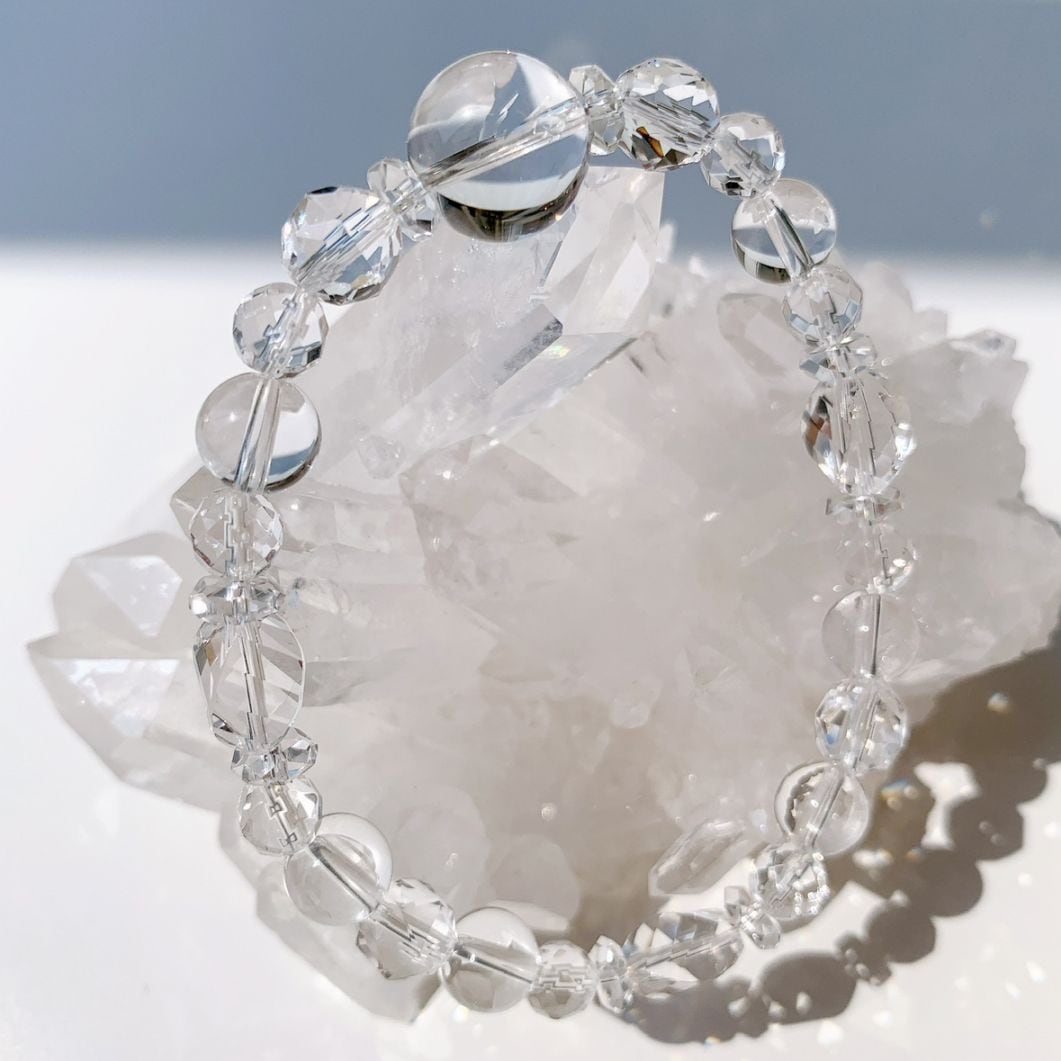 [95Y]アイリスクォーツ,水晶 ブレスレット
