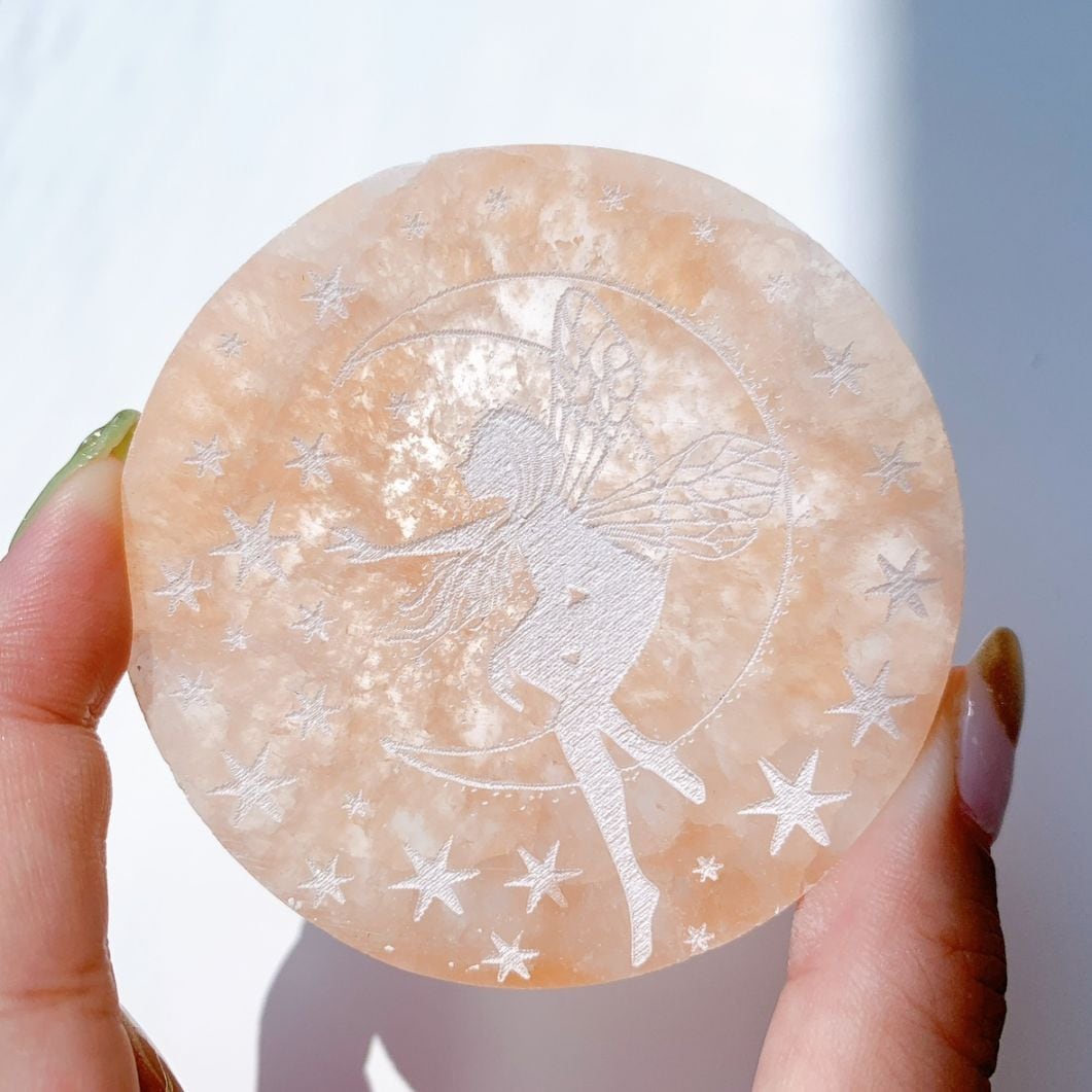 オレンジセレナイト プレート（フェアリー）