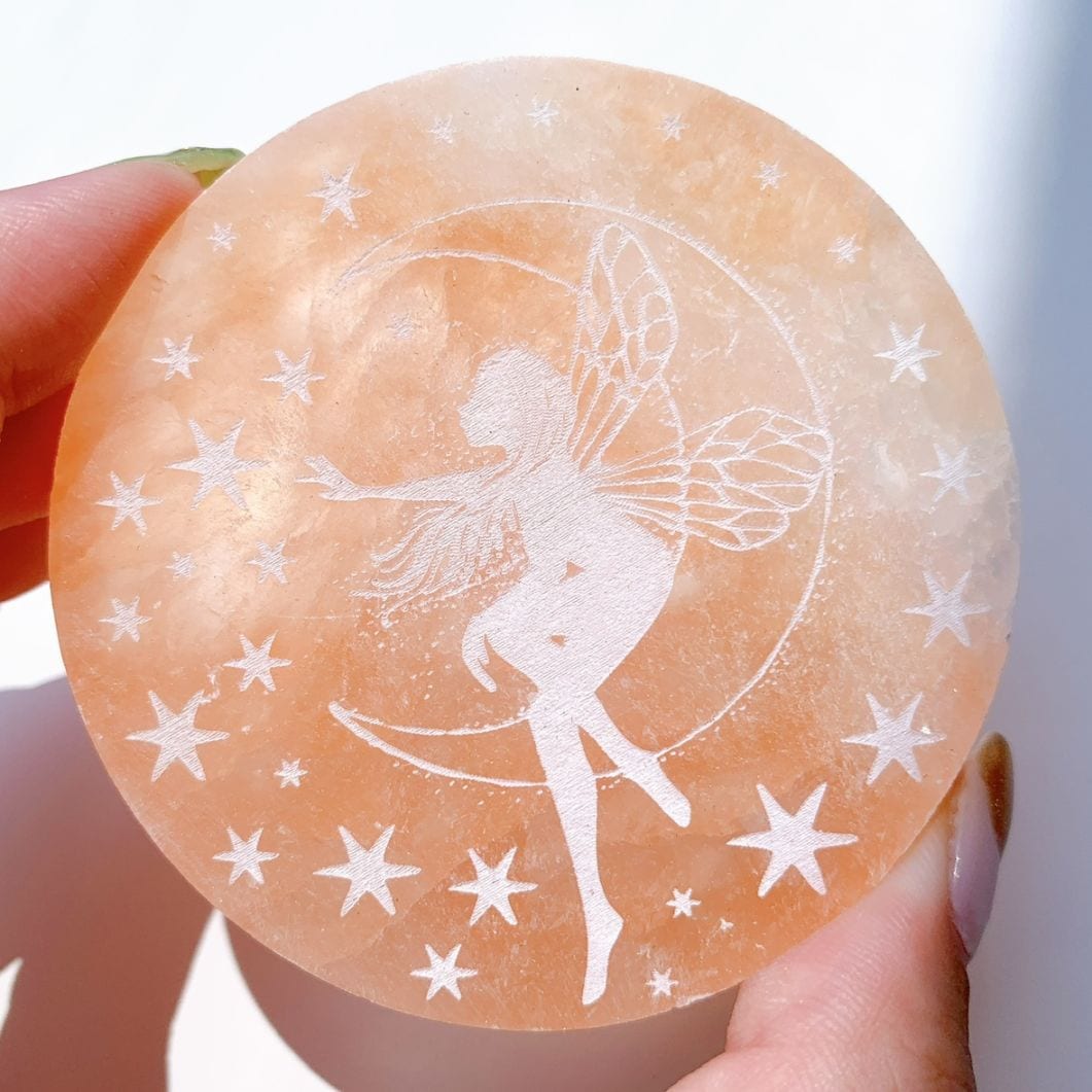 オレンジセレナイト プレート（フェアリー）