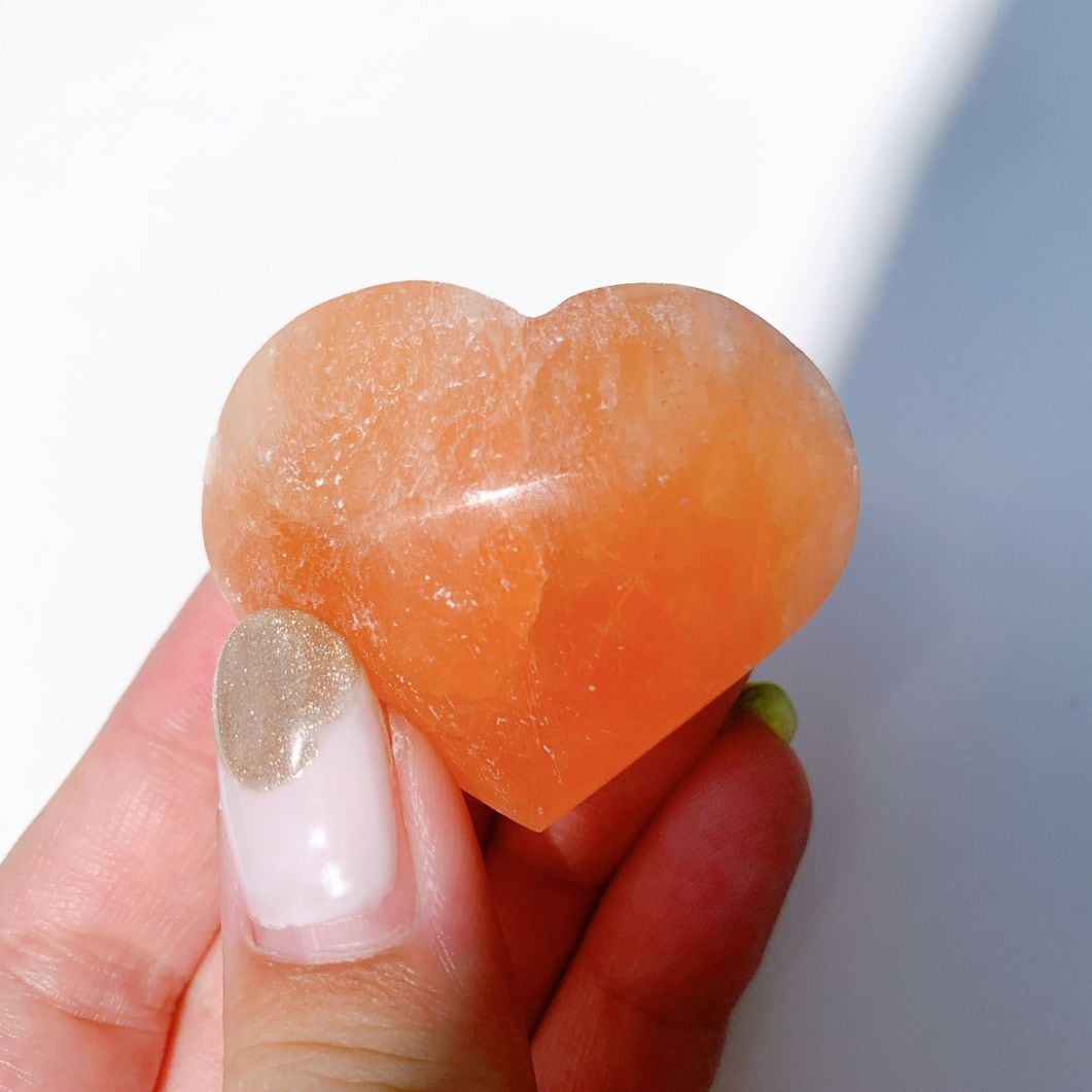 オレンジセレナイト ハート型