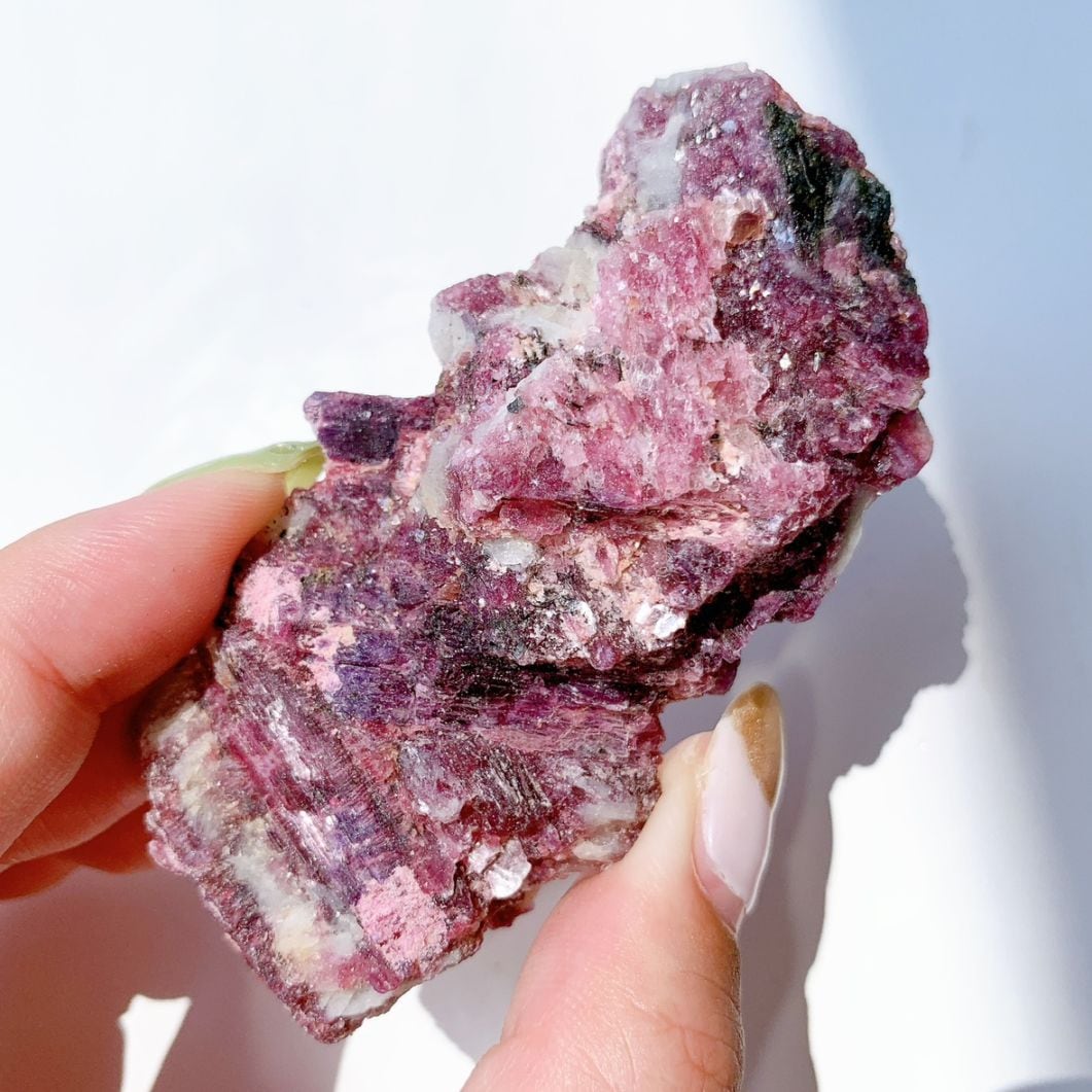 レピドライトwithピンクトルマリン 原石