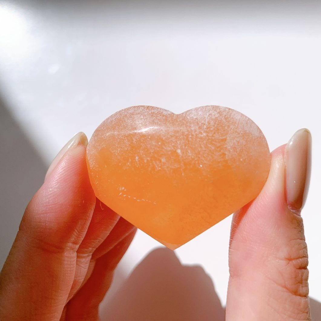 オレンジセレナイト ハート型