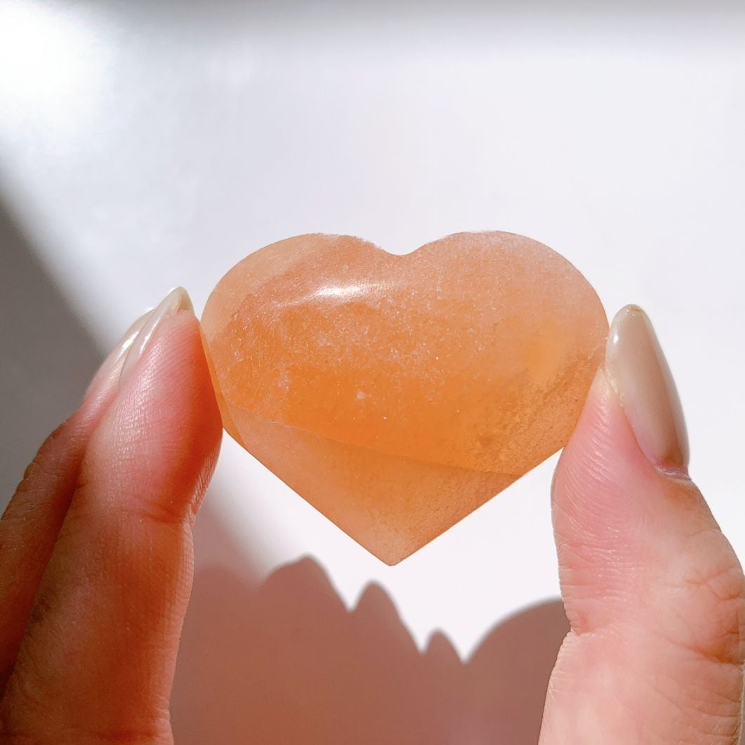 オレンジセレナイト ハート型