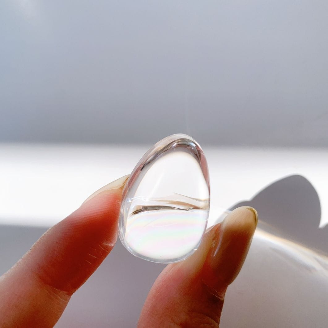 レインボー水晶 タンブル