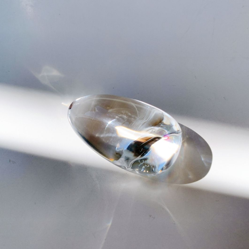 レインボー水晶 タンブル