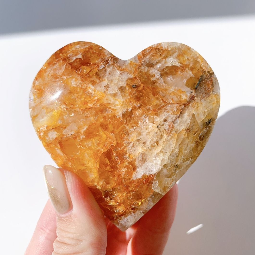 リモナイト水晶 ハート型