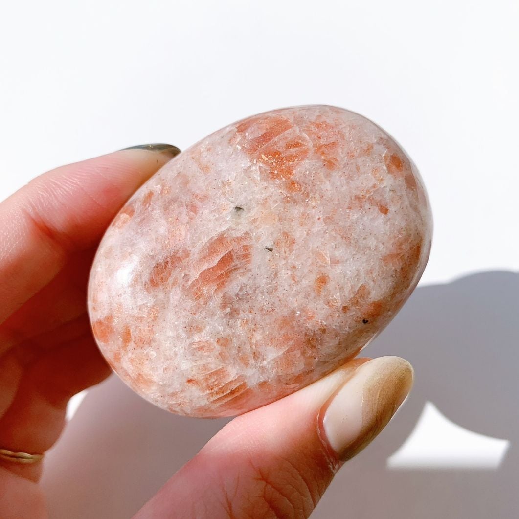 高品質 ホワイトムーンストーンパーム♡No.2286 ホワイト ムーン