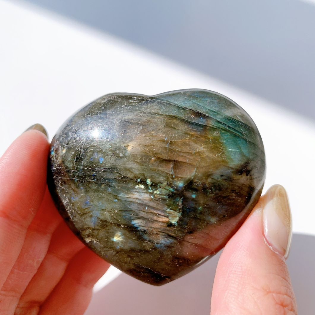 ラブラドライト ハート型