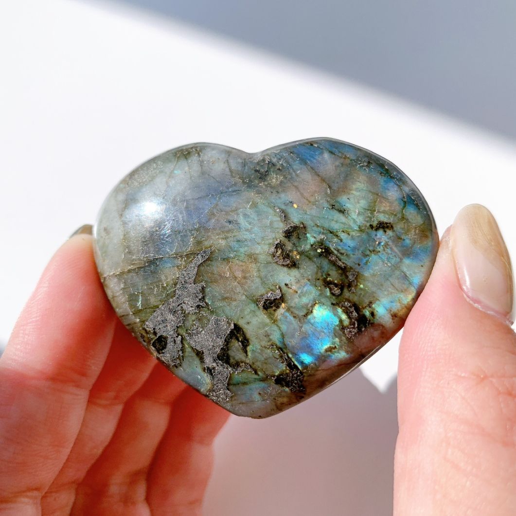 ラブラドライト ハート型