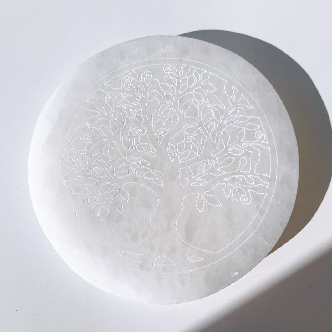 セレナイト プレート（ツリーオブライフ）